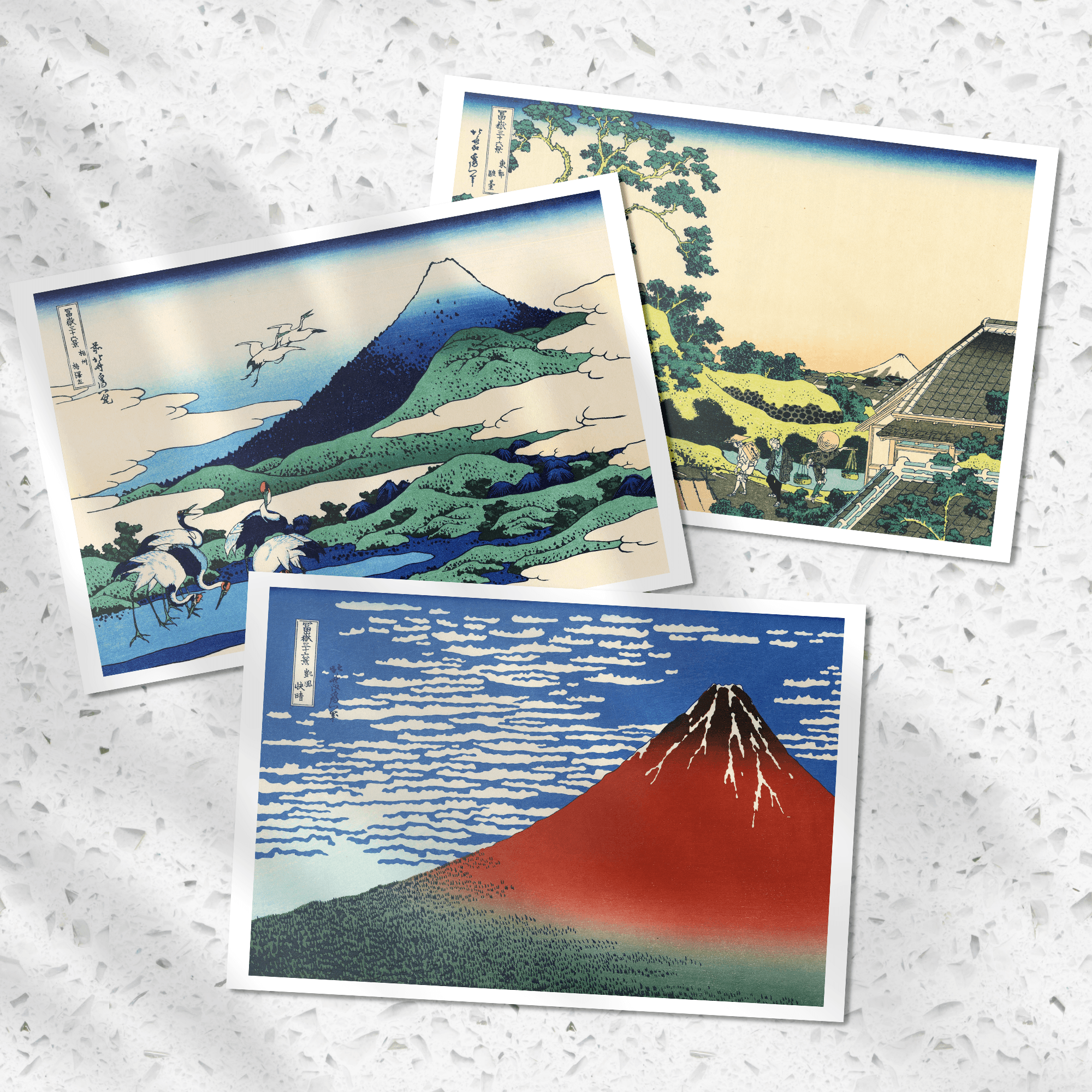 葛飾北斎『富嶽三十六景.B』ポストカード（12枚セット）