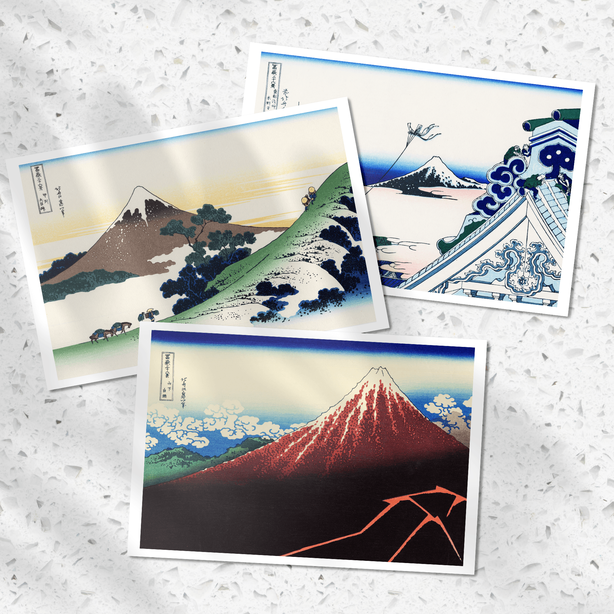 葛飾北斎『富嶽三十六景.C』ポストカード（12枚セット）