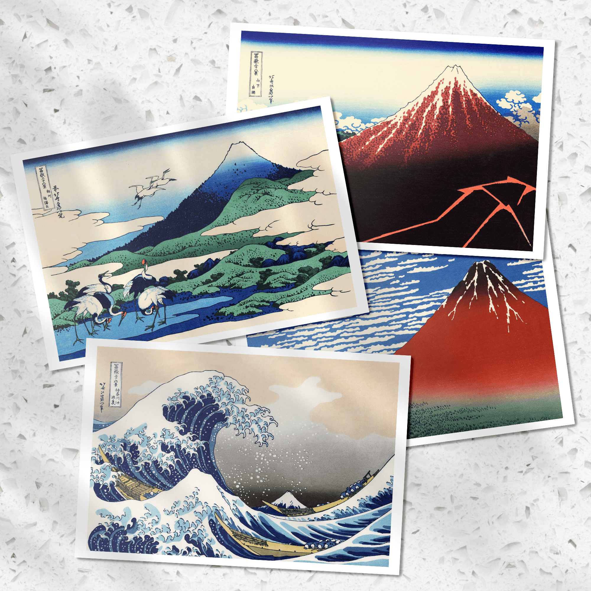 葛飾北斎『富嶽三十六景』ポストカード（36枚セット）